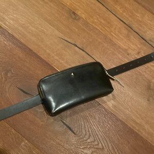 NWT Kate Spade black belt with fanny-pack